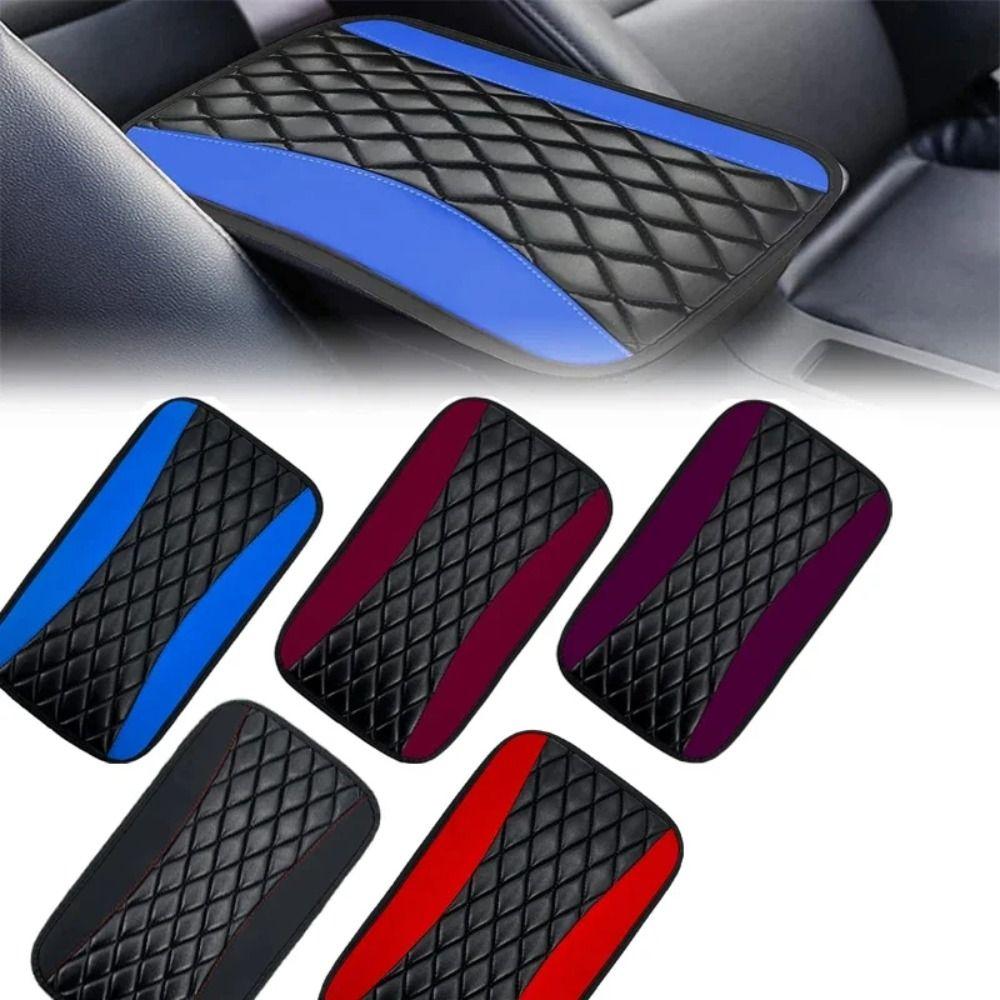 

PU Leather Armrest Seat Box Protector Waterproof Protective Pad Car Accessories чёрный