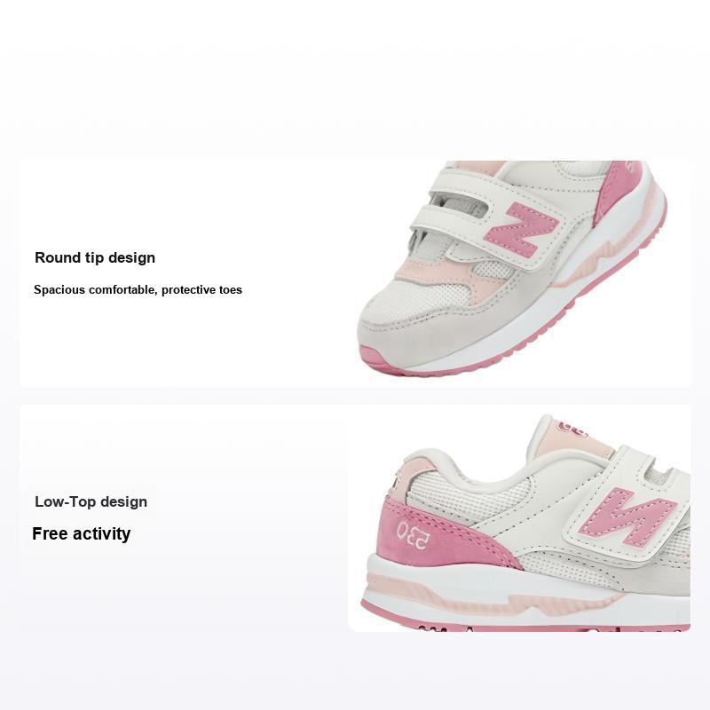 New Balance NB 530 Scarpe da Passeggio Versatili Resistenti Low-Top Scarpa da Ginnastica per Bambini Bianco Rosa KV530SPI