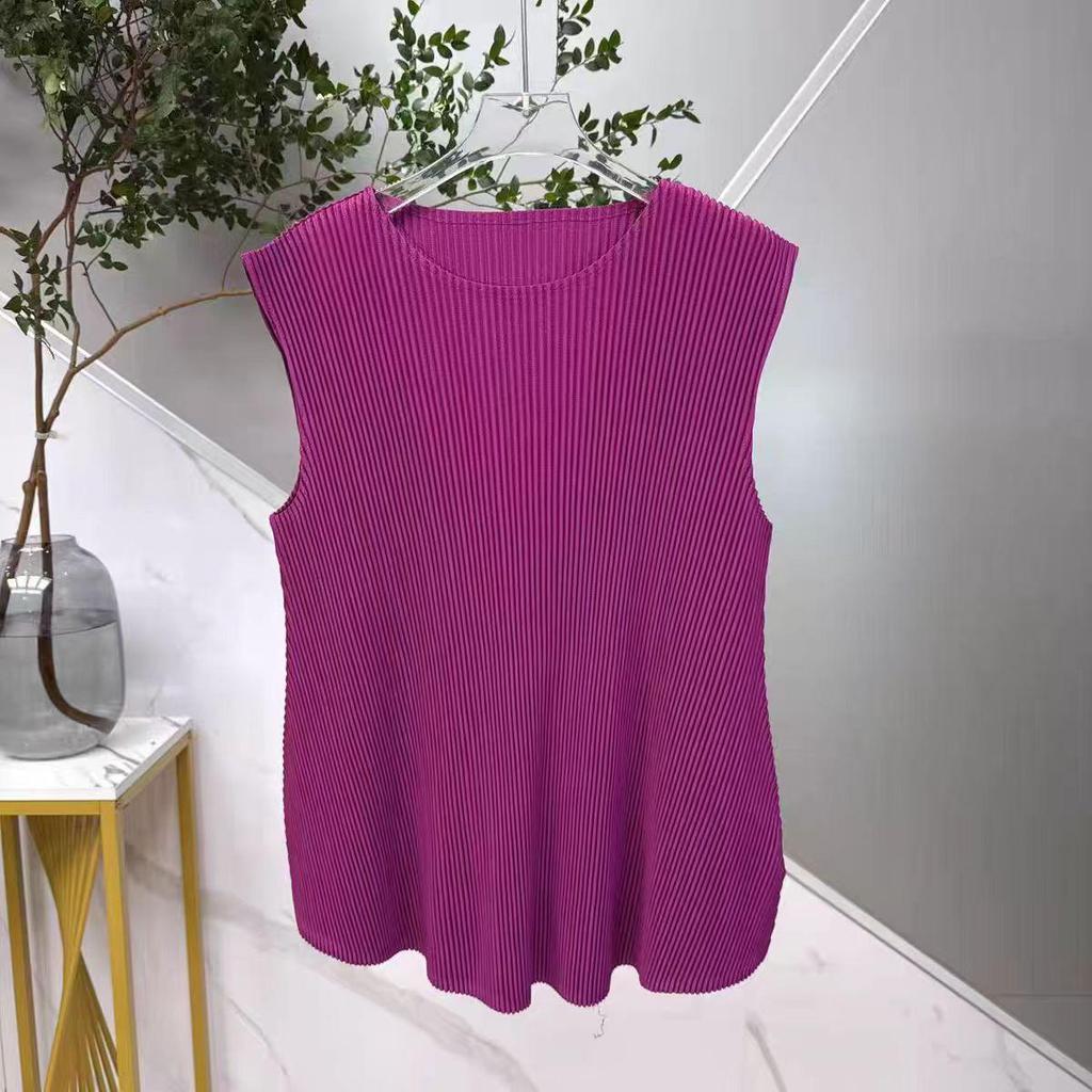 2026 Spring Women's Ruffled Round Neck Sleeveless Vest - Casual and Versatile Pullover Top