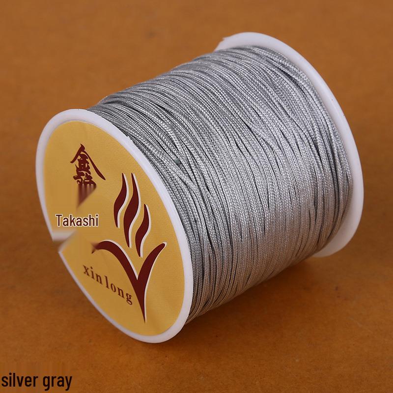 

Премиальный тайваньский нефритовый плетеный шнур 0,8 мм - DIY шнур для плетения китайских узлов 0.8mm thick, 1pc/bag