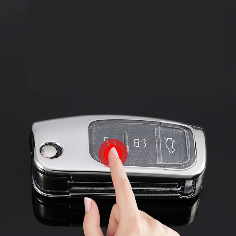 Weiche TPU-Autoschlüsselabdeckung für Ford Fiesta Focus 2 Ecosport Kuga Escape Falcon B-Max C-Max Eco Sport Galaxy Shell Fob Holder Protector