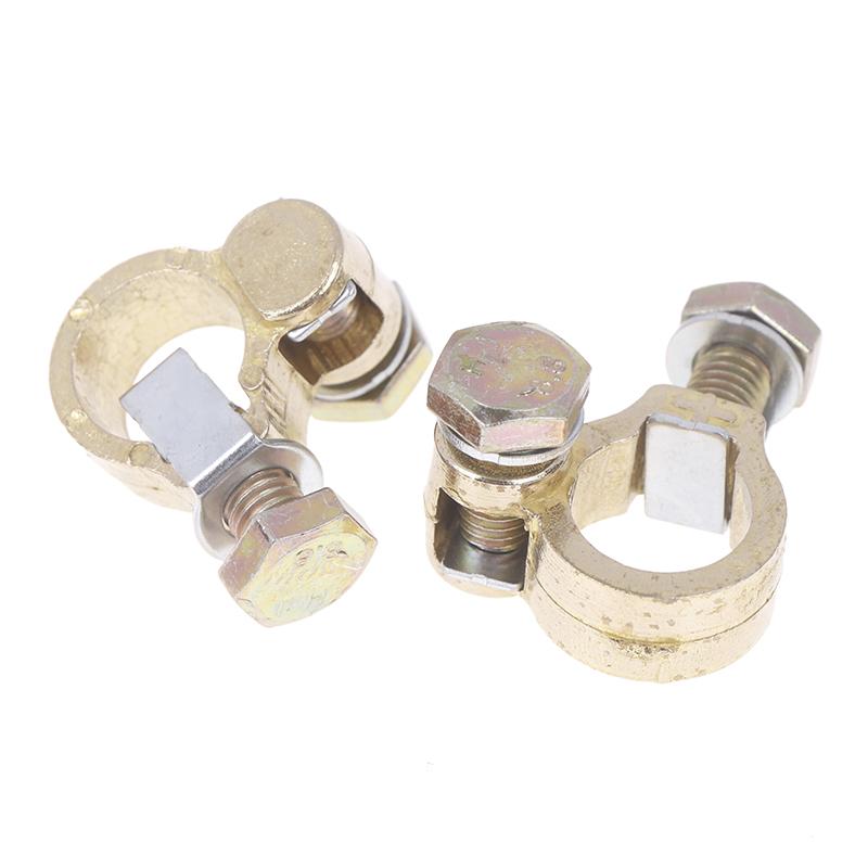 2 Stück Multifunktionaler Batterieklemmen Reiner Kupfer Batteriekontakt Automobil LKW Universal Reiner Kupfer Batterieklemme