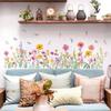Wall Flower Floral Wall Decorative Wall Decal for Living Bedroom Wall Wallpaper Stickers, Plants, Purple, Lavender, Ball, Blue, Dandelion, Butterfly,