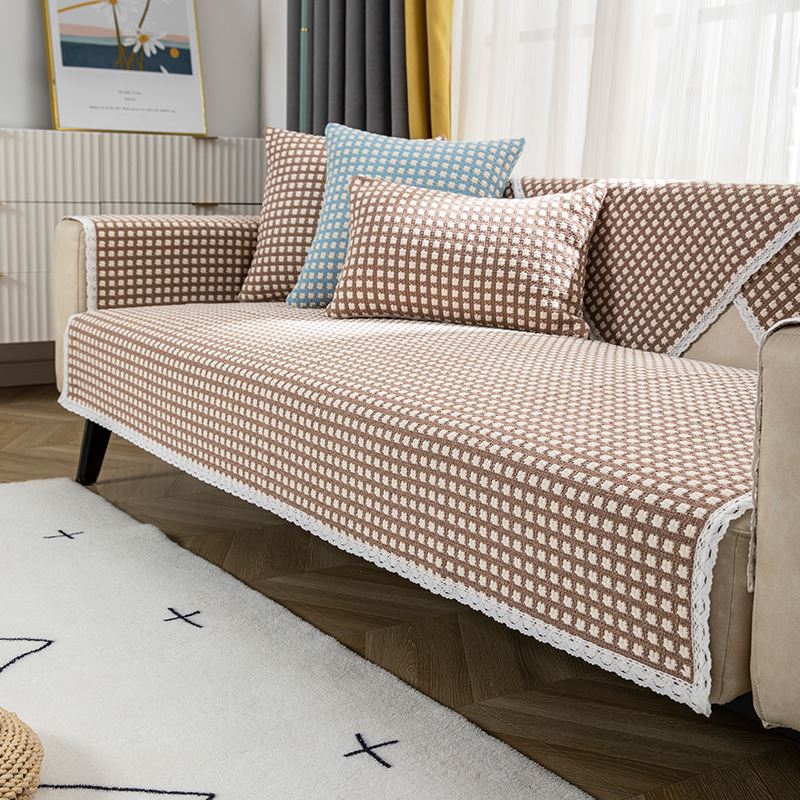 Japanese Style Cotton and Linen Sofa Cushion Universal Anti Slip Cushion for All Seasons Household Goods