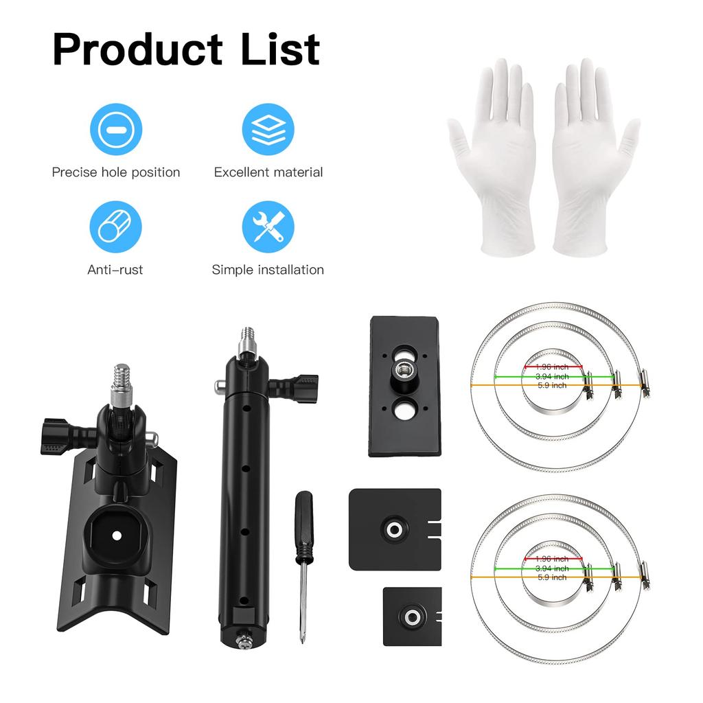 HOLACA Mastmontagehalterung für Ring Stick Up Cam Cam Solarpanel und Außenmontagezubehör 2-in-1 Cam/Spotlight Pro/Plus/Outdoor Plus,