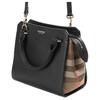 Burberry Design Logo Tracolla Regolabile Staccabile Borsa Tote in Pelle di Vitello Borsa Shopping Donna tote Nera 80840241