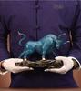 High Grade GOOD LUCK Mascot Stock Market Bull Career Wealth Bull Bronze Statue HOME Shop Club BAR Company Decoration