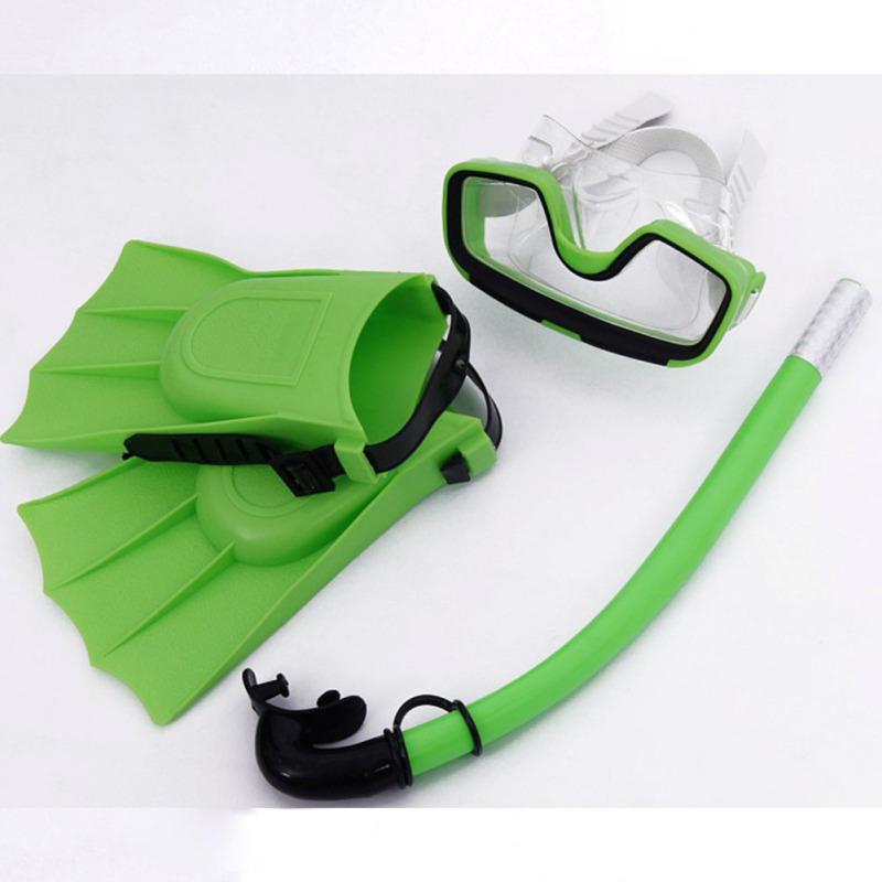 Kinder Tauchmasken Set Antibeschlag Tauchbrille Atemrohr Schnorchelflossen