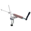 Knife Sharpener, 360 Degree Rotating   with 6 Sharpening Stones 180 400 800 1500 2000 3000, 15 Degree Fixed Angle, 180 Degree Reverse Clamp for S