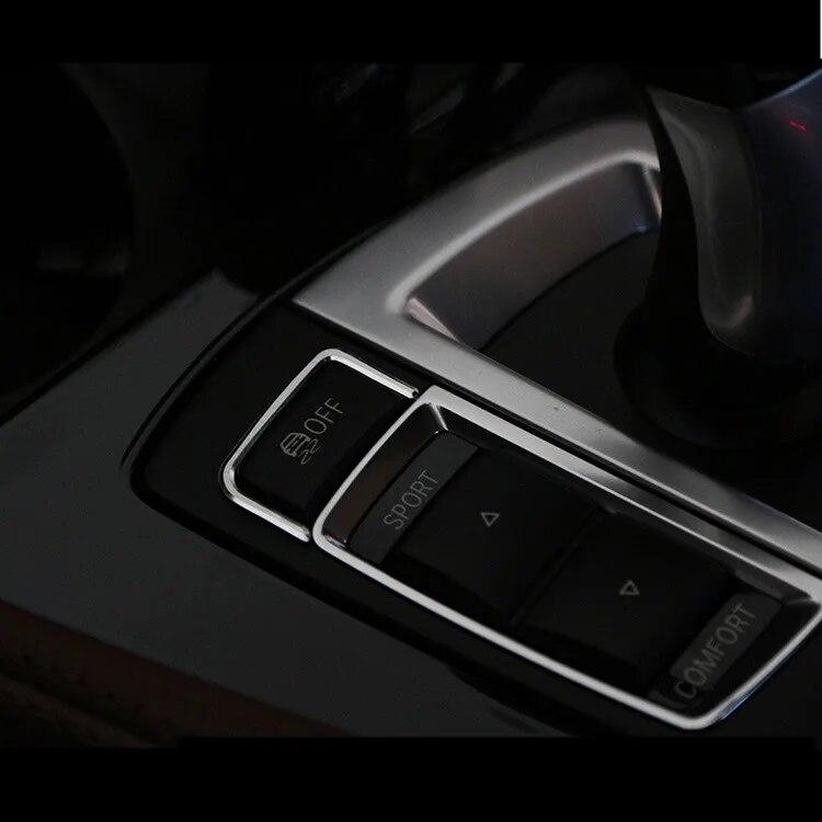 Aluminum Alloy Car Center Console Gear Shift Left Side Panel Decoration Cover Trim Fit For BMW 5 Series F10 5GT F07 2011-2017