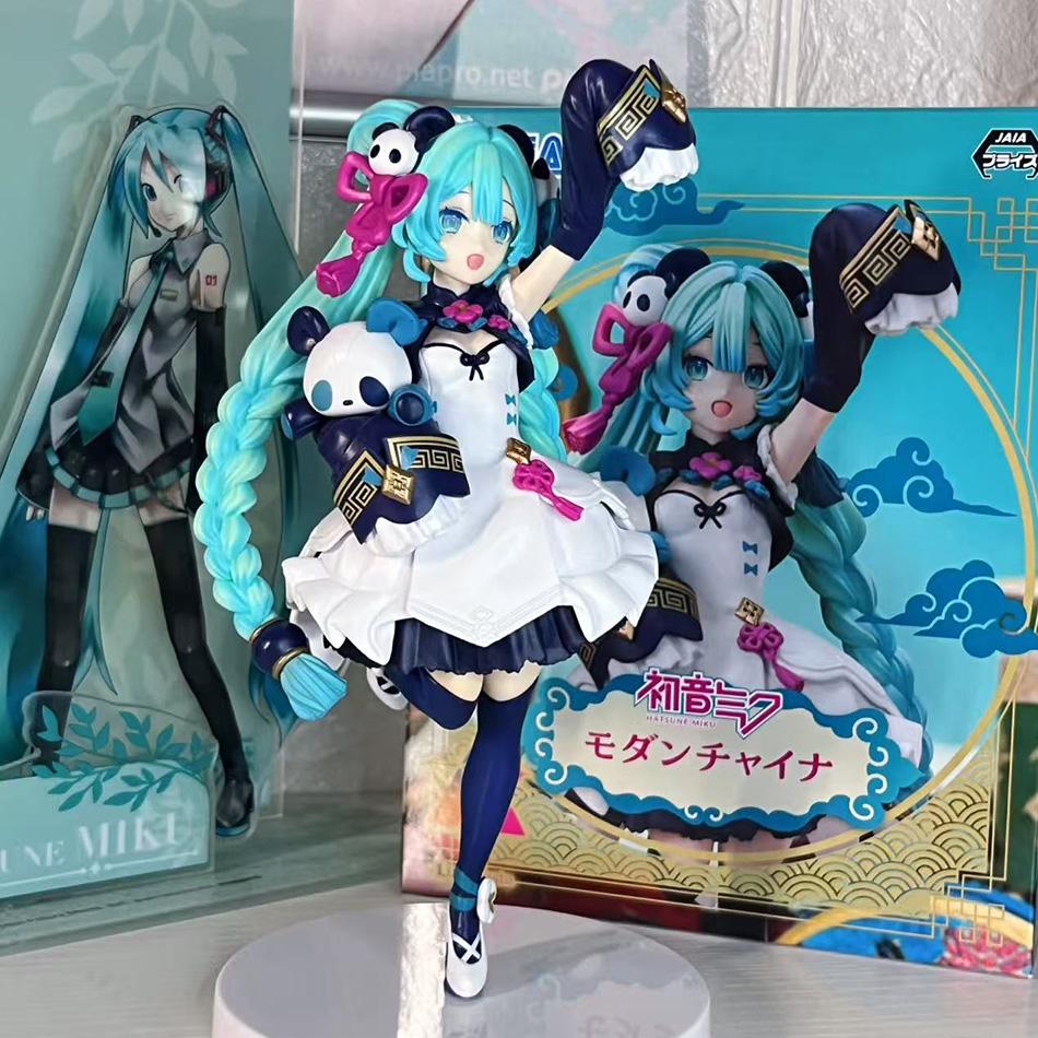 Hatsune Miku Desktop Cute Action Figure 18Cm Neko T-Shirt Ver. Anime Figurine Kawaii Girl Model Toy Gift