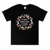 Pure cotton woUnisexs religious retro flower wreath Bible quote printed short sleeved Tshirt faith inspirational daily shirt