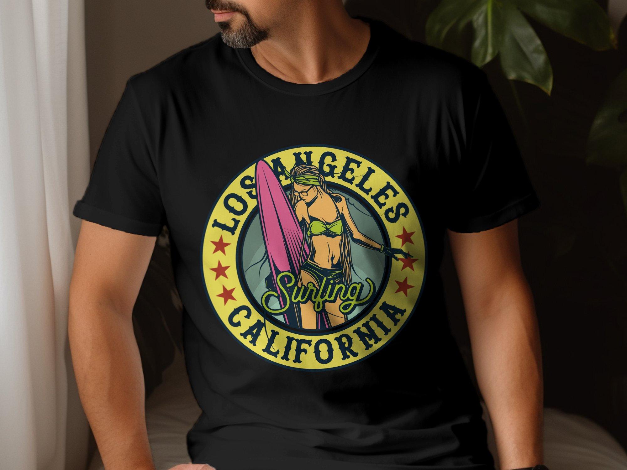 Vintage Los Angeles Surfing TShirt Retro Surfer Style Apparel Summer Mens and Womens Loose and Breathable Tshirt Top S