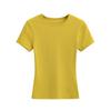 Women's Spicy Crew Neck Solid Color Slim Fit T-Shirt - Summer 2025 Collection