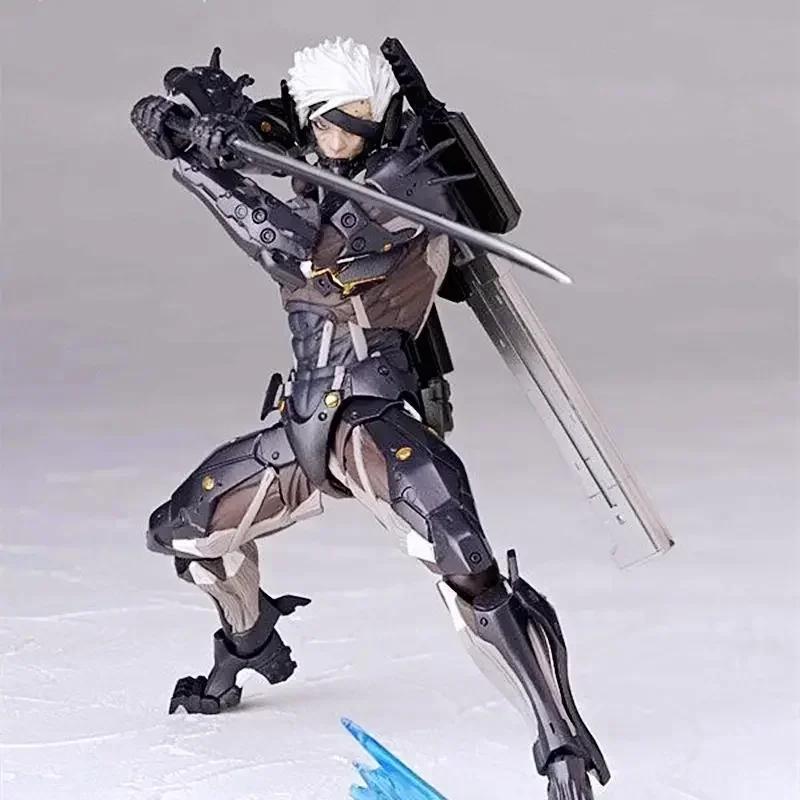 Kaiyodo The Ocedo Yamaguchi 140 Ex Metal Gear Action Figure Mgs Raiden Metal Gear Rising Rising Thunder Hand Gift Doll  Toy