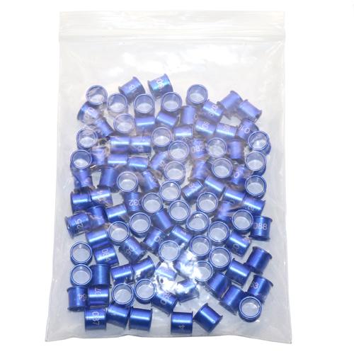 100 Buc 8mm Diametru Pasăre Porumbel Inel Digital de Picior din Aluminiu Personalizat 4 Culori NR.001-100 Inele Digitale din Aluminiu