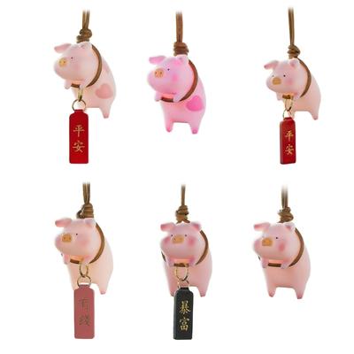Ornement Suspendu de Voiture Cochon Balançoire Multi-style Mignon Cochon Chanceux Pendentif de Voiture Décoration de Voiture Cochon Balançoire Décor de Rétroviseur