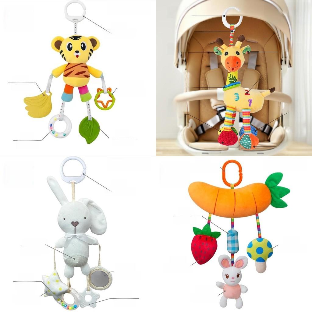 Infant Car Seat Hanging Toy With Plush Material And Interactive Sound For Newborns