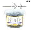 100Pcs Drywall Anchor Kit Hollow Wall Anchors Plasterboard Plugs Screws Butterfly Expansion Tube Pipe