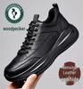 Woodpecker Men's Non-Slip Leather Casual Shoes - Versatile Outdoor Fashion Running Sneakers
