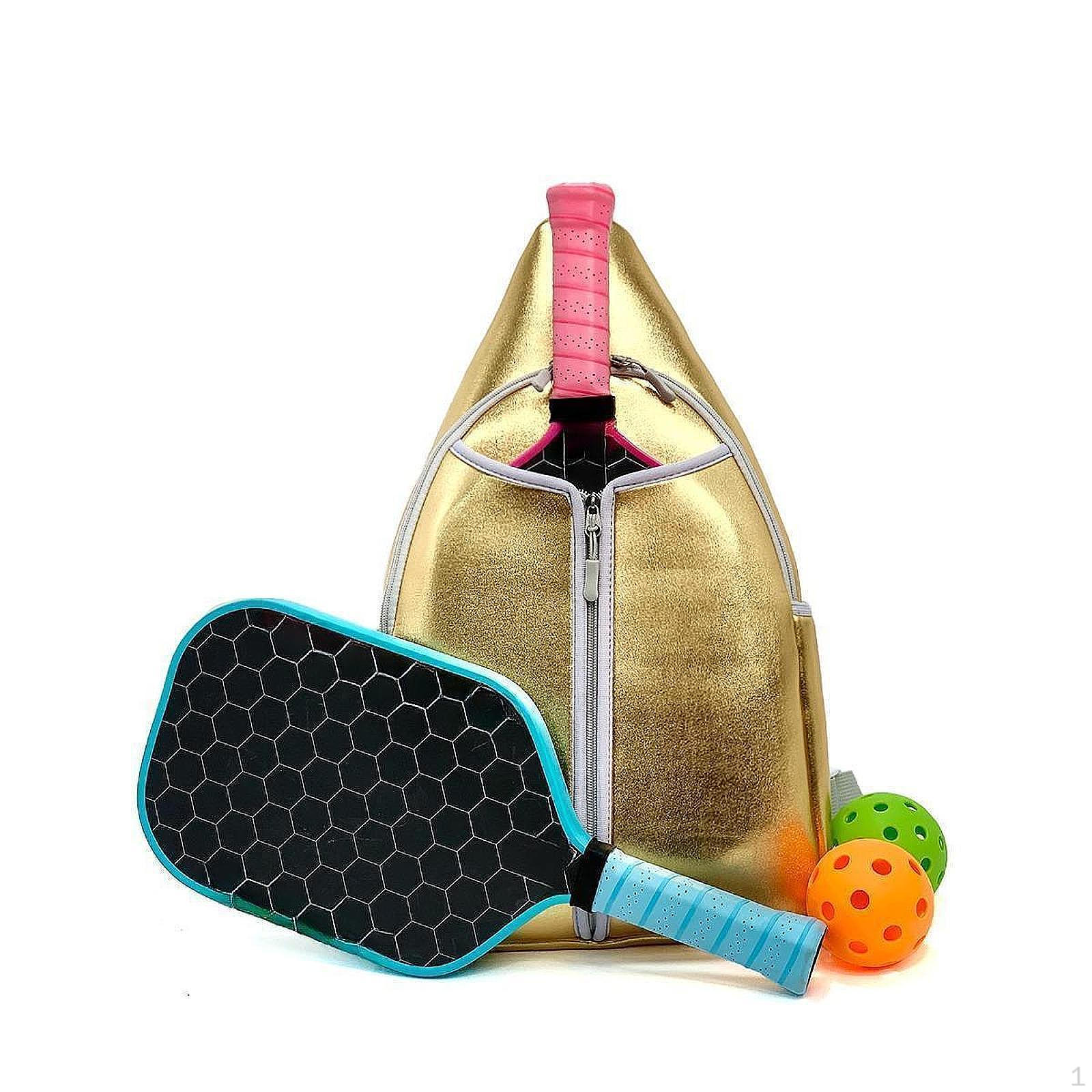 

Сумка для пиклбола, женская, многофункциональная, с застежкой-молнией золотой