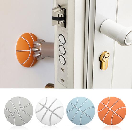 

4 шт., дверная накладка, новинка, баскетбольный дизайн, силиконовый пластик, легко наносится, защита для стен дома