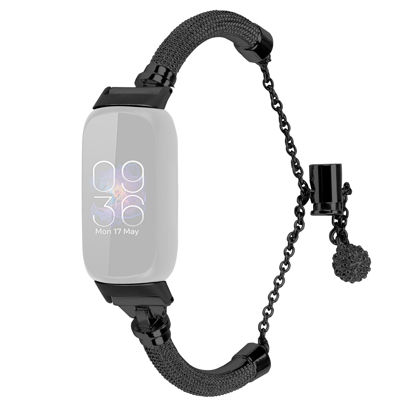 

For Fitbit Inspire/Inspire 2/Inspire HR Metal Smart Watch Band Bracelet Wrist Strap Replacement Black