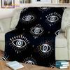 Bule Evil Eye Blanket Hamsa Hand Psychedelic Blanket for Travel Bedding Chair Adult Lightweight Bohemian Style Blanket Tapestry