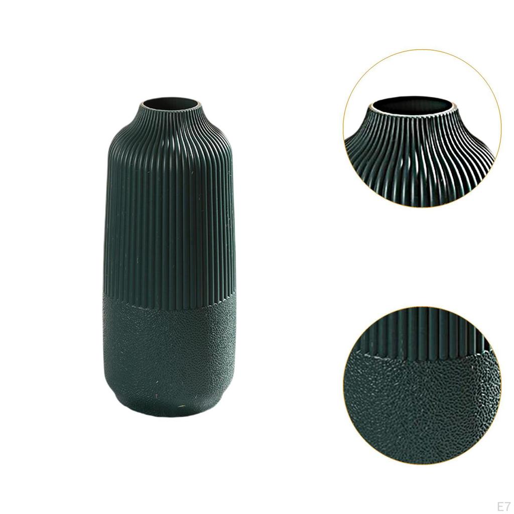 Decorative Flower Vase Plant Container Ornament Sleek Unbreakable PP Suitable for Living Room
