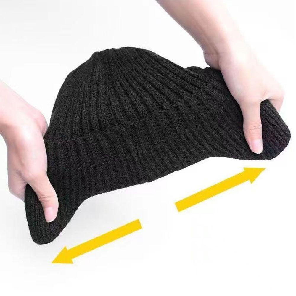 Thickened Baseball Knitted Cap Windproof Knitted Peaked Hat Newsboy Hats Ear Protector Cap Outdoor