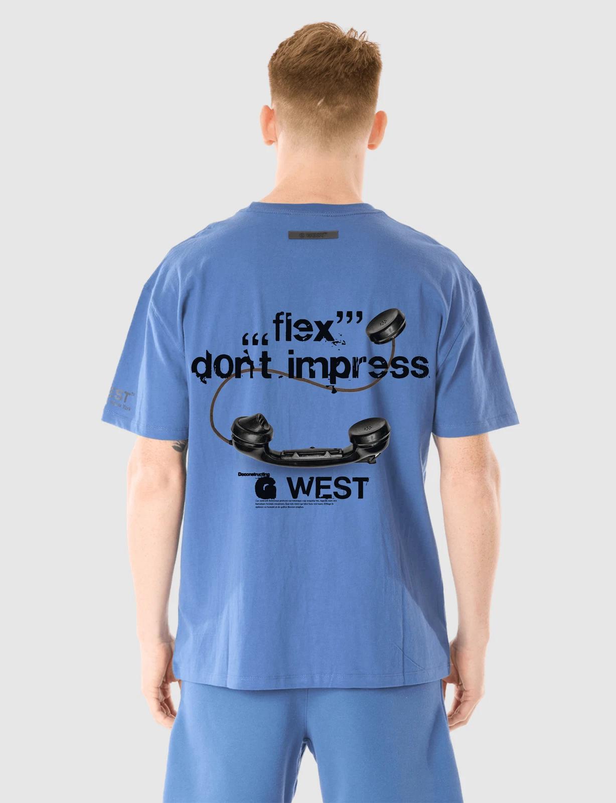 G WEST FLEX DON T IMPRESS T-SHIRT - TRUE NAVY XL