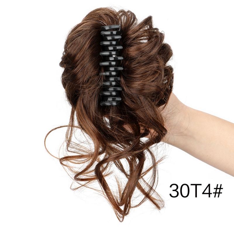 Synthetic Fluffy Short Ponytail Claw Clip Wig Ponytail Extensions Curly Ponytail Ladies Hair Clip for Women