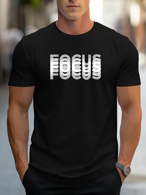 [Camiseta de Moda FOCUS] MBDMBD Camiseta Blanca de Moda para Hombre - Cuello Redondo, Manga Corta, Top Casual de Verano, Lavable a Máquina
