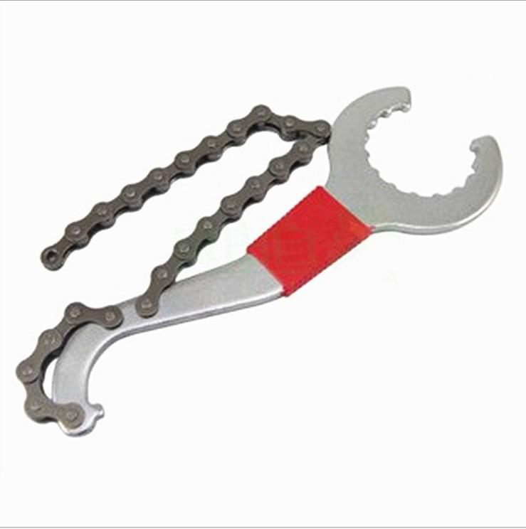 Bicycle Multi-Tool: Bottom Bracket, Freewheel, Derailleur Hanger, Chain Wrench - 3-in-1 Maintenance Tool