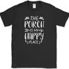 The Porch Is My Happy Place T-Shirt Funny Outdoor Swing Relax Gift Tee