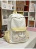 Schoolbag Sakura Milk Fu Polka Dot Weaving Korean Low Saturation Gentle Sense Campus Commuter Versatile Backpack