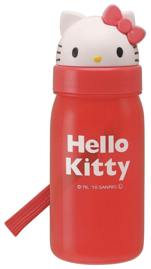 

Skater Straw Water Hello PBS3ST Die-Cut Bottle, 350ml, Kitty,