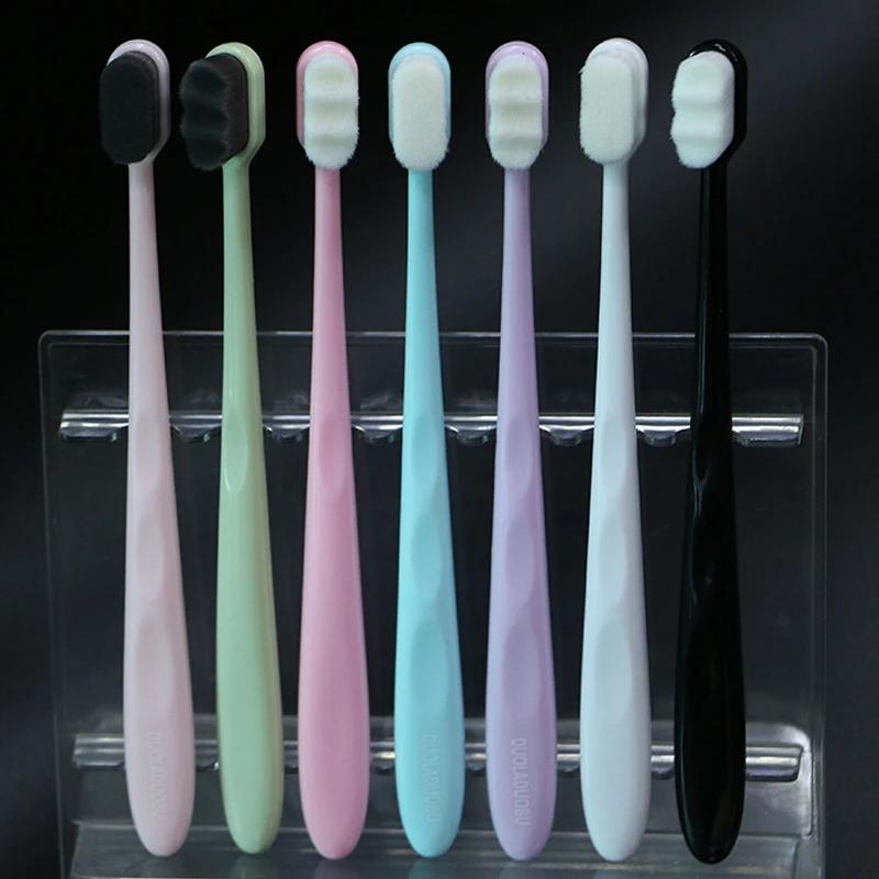 For VIP 1PC Ultra-fine Soft Adult Toothbrush Portable Travel Brush Million Nano Bristle Teeth Deep Cleaning Dental Oral Care