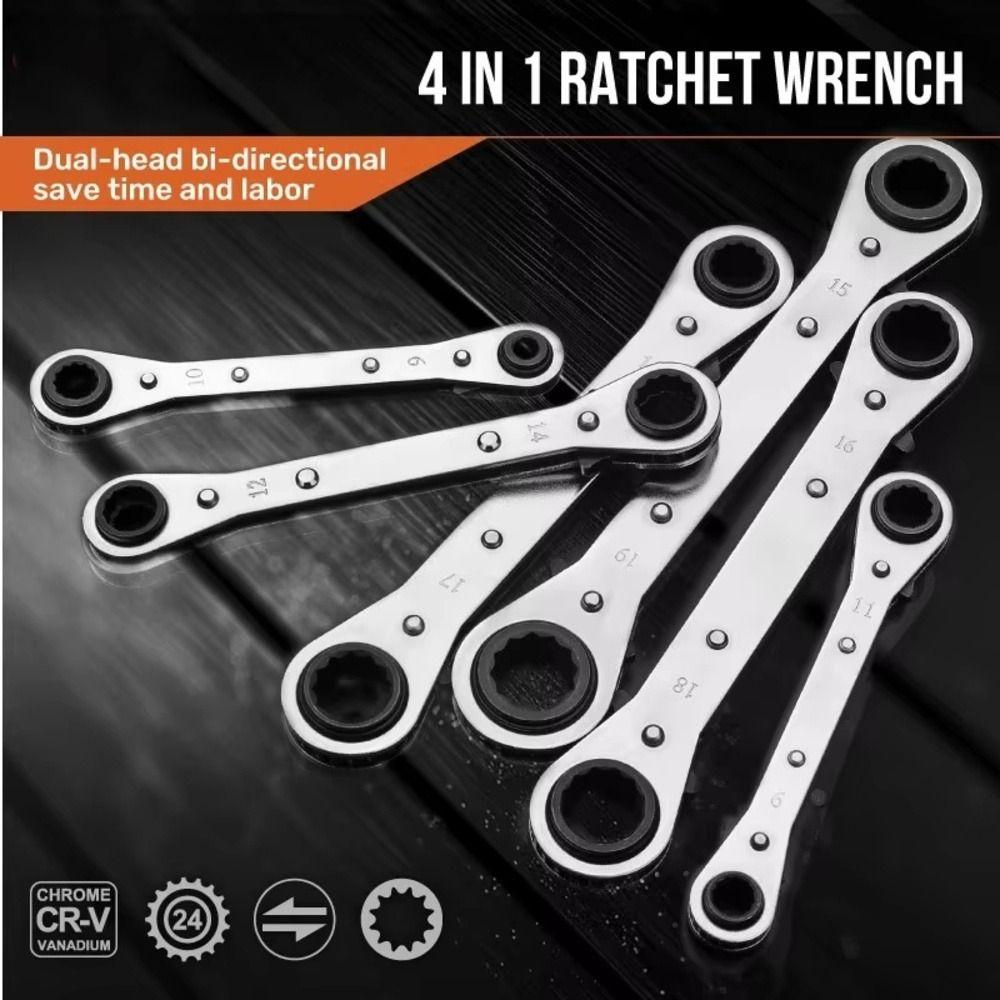 1Pcs Square Drive Ratchet Wrench Adjustable Socket Spanner  for Auto Repair