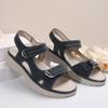 2024 Summer Plus Size Women's Thick Sole Beach Sandals with Velcro Closure