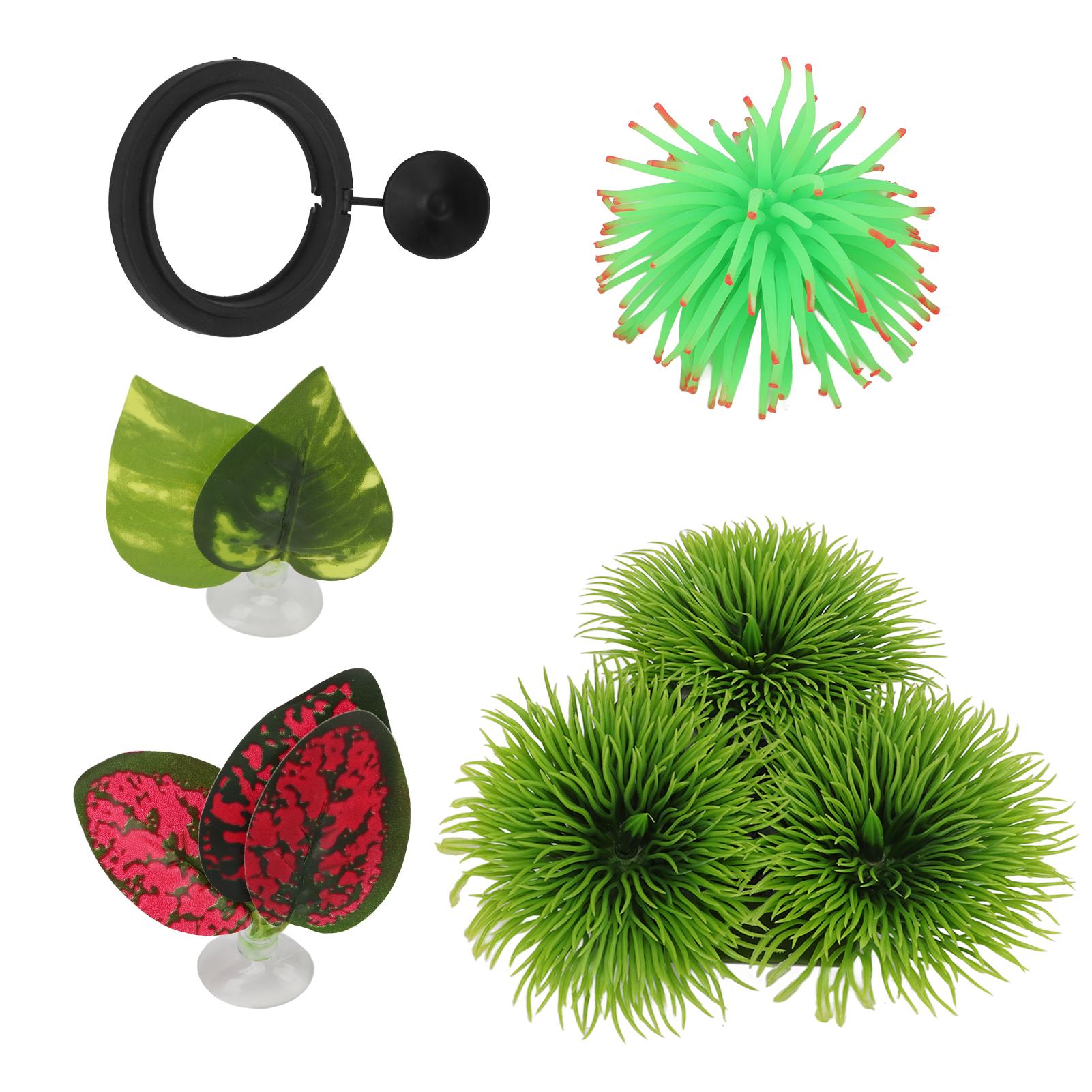 

5Pcs Betta Fish Leaf Pad Aquarium Simulation Leaf Ornament Betta Fish Feeder Spawning Rest Leaf Set
