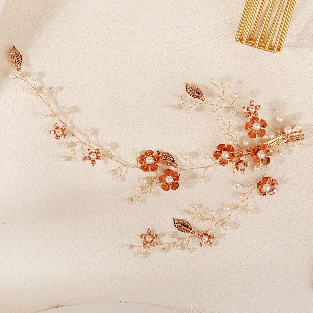 Sparkling Flower Hair Comb Rhinestone Headpiece Elegant Bridal Headband Girls