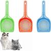 3 Pack Cat Litter Scooper with Comfortable Rubber, Long Handle for Pets and Kittens
