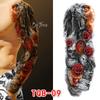Waterproof Full Arm Floral Tattoo Stickers - Cross-Border Design for Europe & America