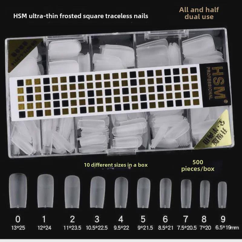 Trapezoidal Water Drop Frosted Transparent Nail Art Patch