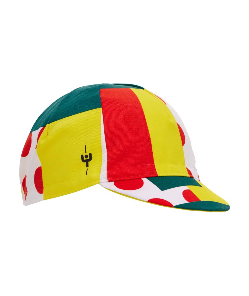 Santini Tour De France Official Cycling Cap MJ460COTCOMBO Yellow, White, Red, Green