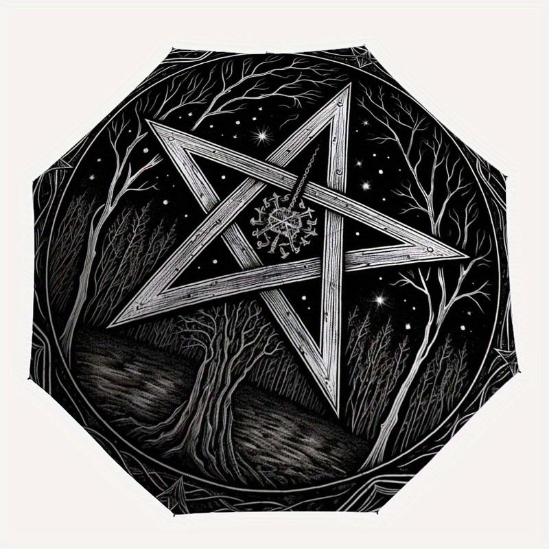 Enchanted Forest Pentagram Wall Art Print Umbrella, Christmas Gift Y357