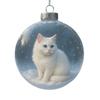 New Plastic Cat Ornament DIY Solid Color Acrylic Bauble Creative Replacement Caps Hanging Balls Ornament Gift
