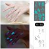 Ricalon Blue Luminous Love Couple Finger Tattoo Stickers