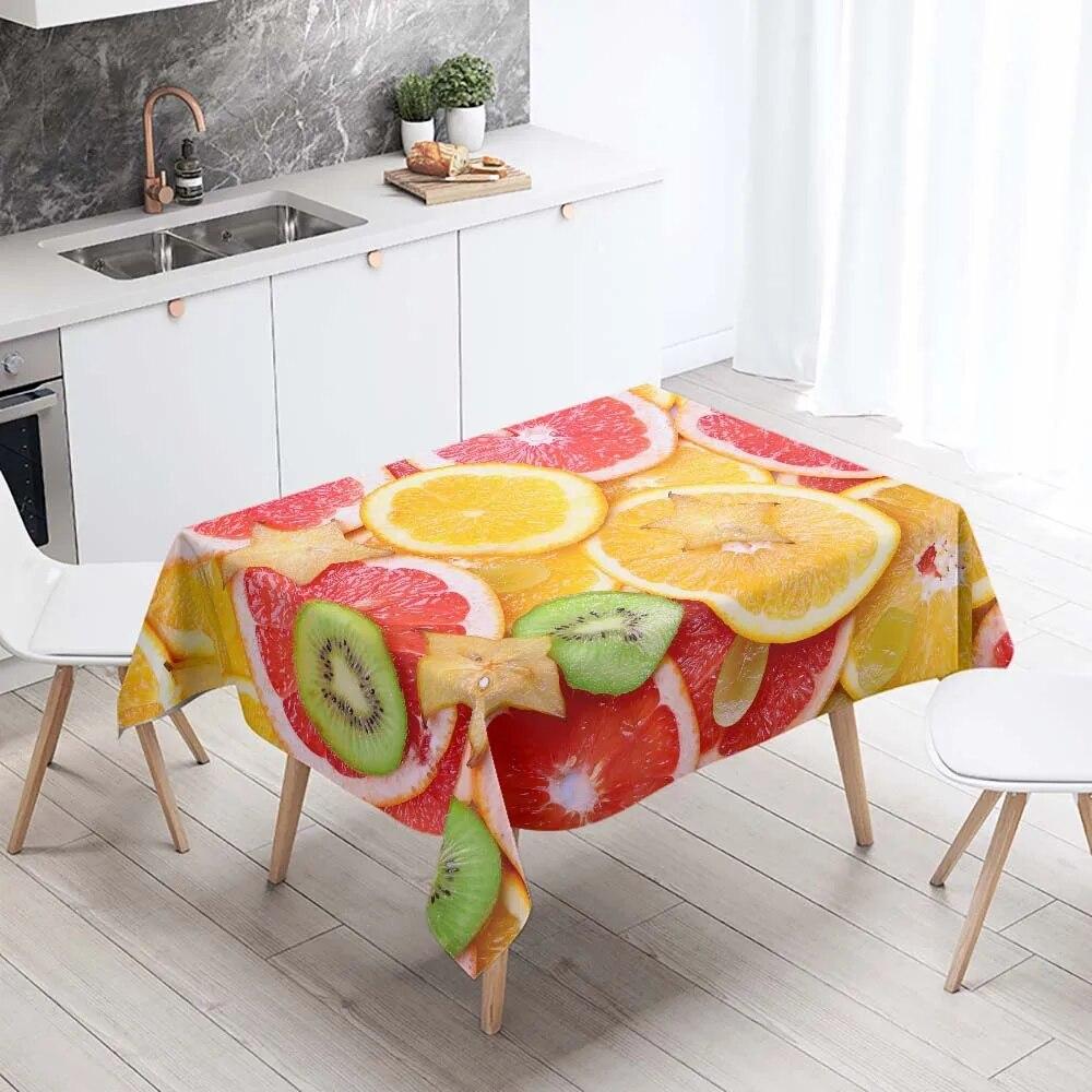 Gourmet Petit Cake Tablecloth Waterproof Rectangular  Wedding Party Decoration Restaurant Kitchen Home